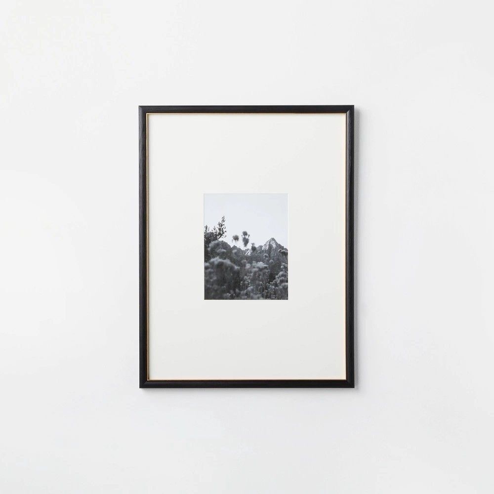 Threshold Studio McGee 8x10 Gallery Frame Black Brass Decorative New